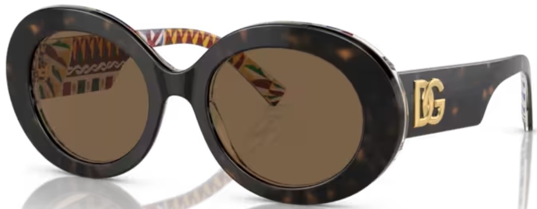 EAN 8056597963145 product image for Dolce & Gabbana DG4448F 321773 Sunglasses Women's Havana/Dark Brown 51 20 145 -  | upcitemdb.com