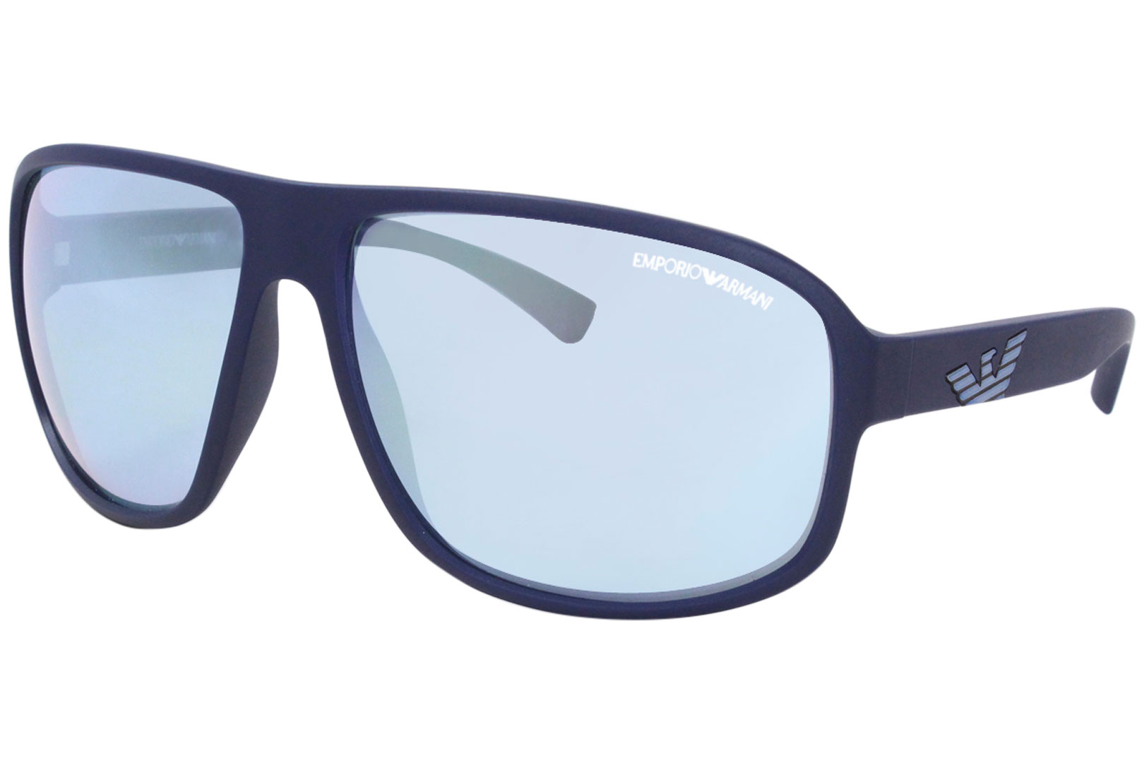 Emporio Armani EA4130 57546J Sunglasses Men's Matte Blue/Blue Mirror Lenses  