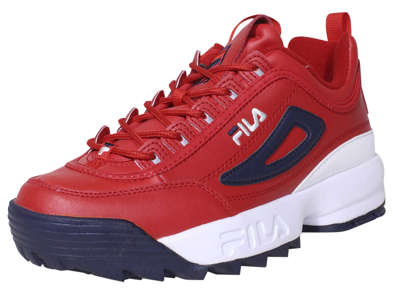Håndskrift Sæt tabellen op Placeret Fila Men's Disruptor-II-Premium Sneakers Premium Trainers Red/White/Navy  Sz: 8 | JoyLot.com