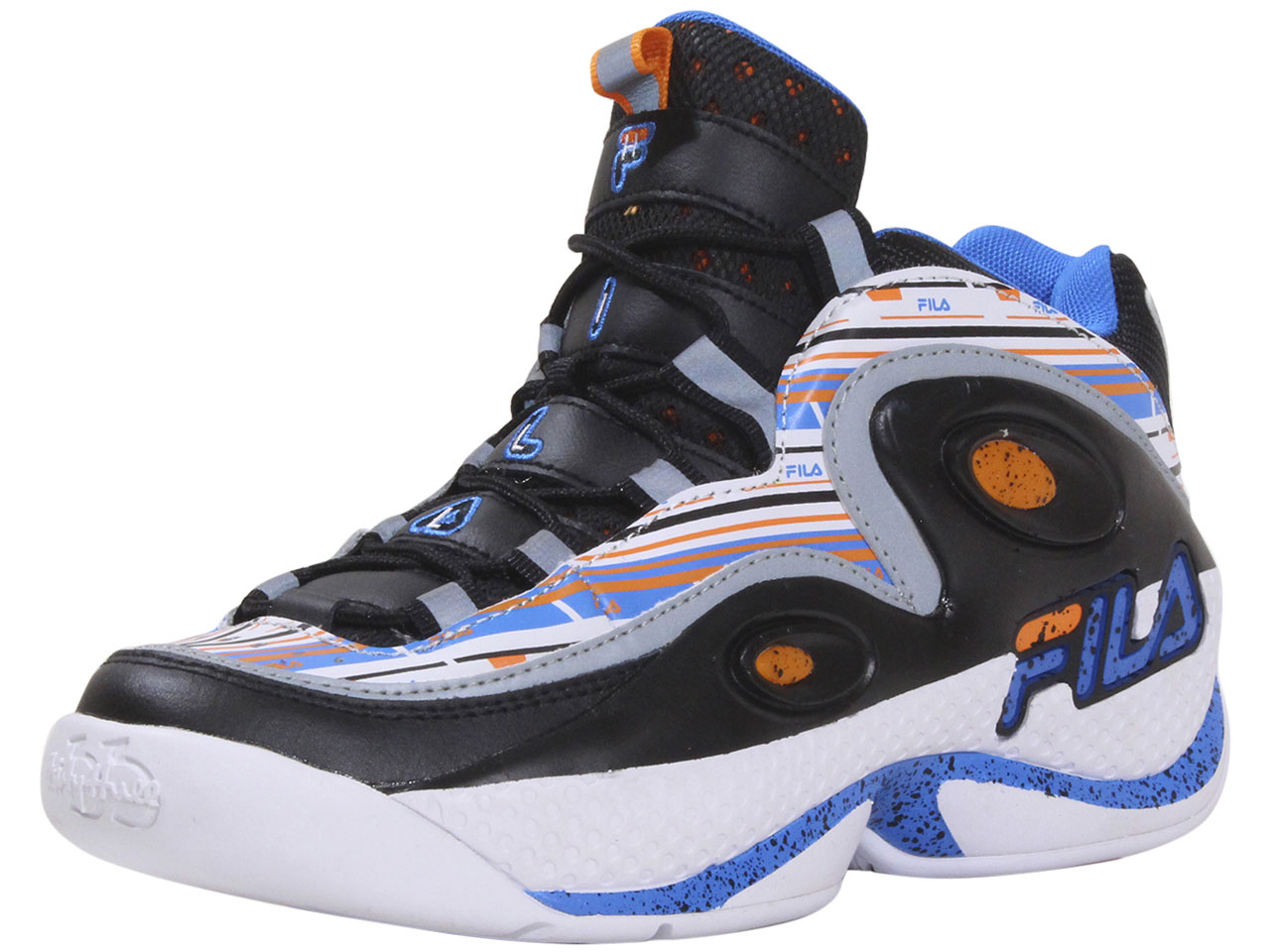 Fila Men's Grant-Hill-3 Sneakers White/Vibrant Orange/Electric Blue Sz. 9 | JoyLot.com