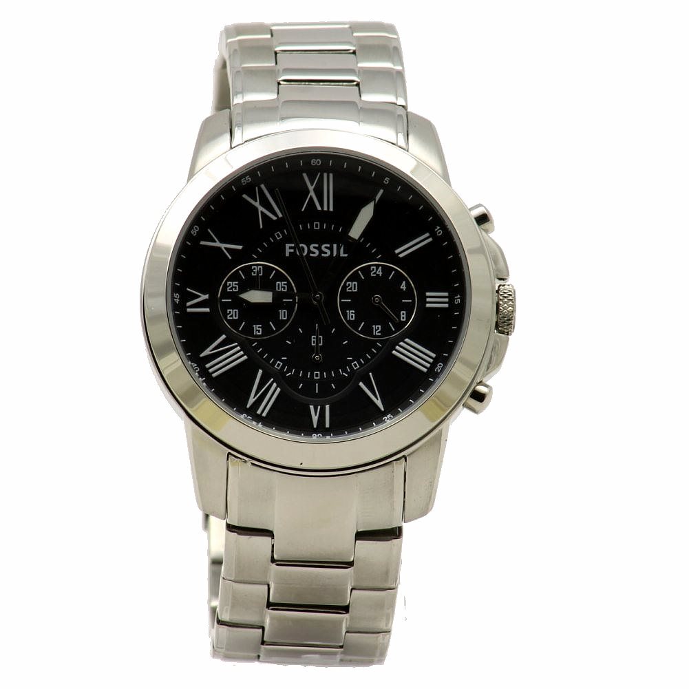 Fossil grant stainless steel watch deals