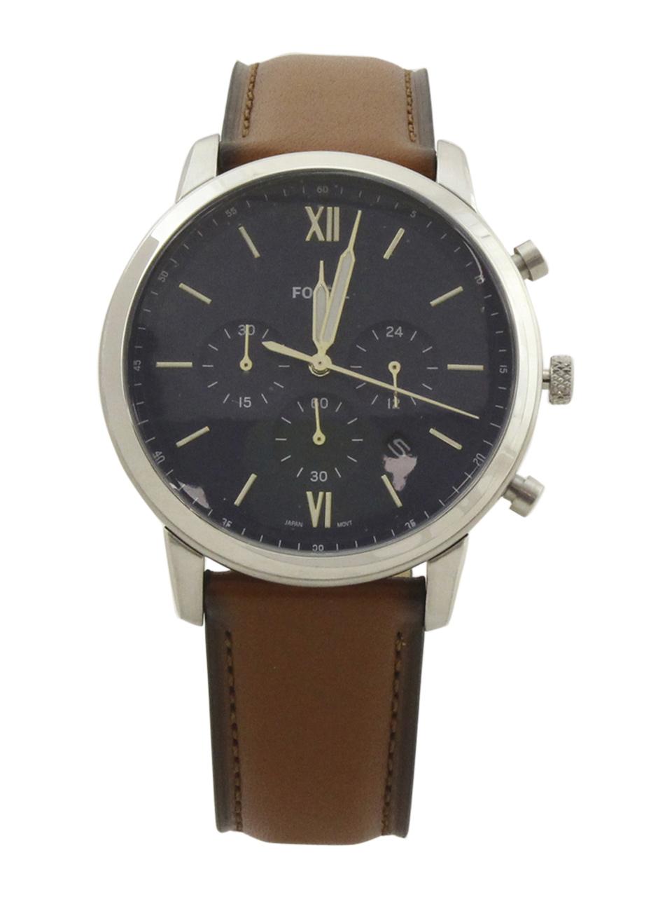 Fossil Men's Neutra FS5453 FS/5453 Brown Leather Chronograph