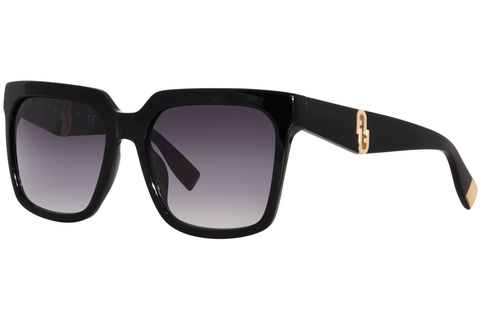 UPC 190605367872 product image for Furla SFU594 0700 Sunglasses Women's Black/Grey Gradient Square Shape 55 18 135  | upcitemdb.com