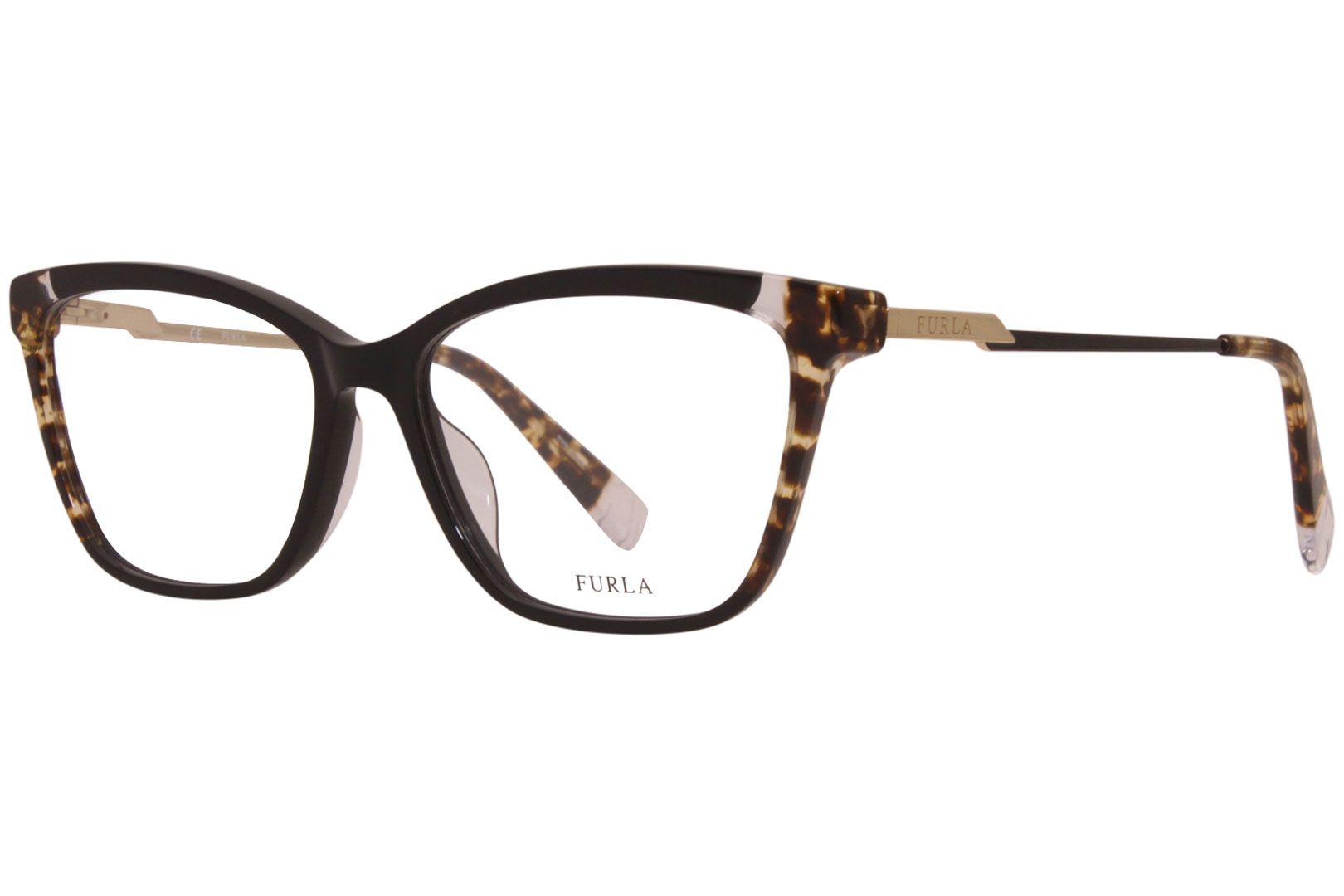 Furla Eyeglasses Women's VFU293 700Y Black 55-15-135mm | JoyLot.com