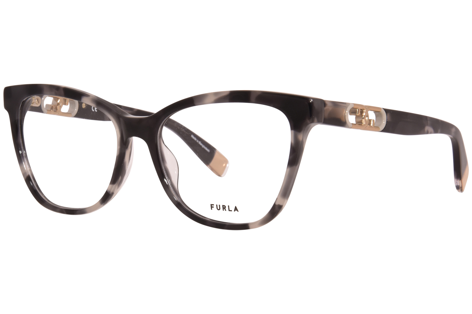 UPC 190605395042 product image for Furla VFU633 0721 Eyeglasses Women's Grey/Black Havana Full Rim 53 16 135 - Lens | upcitemdb.com