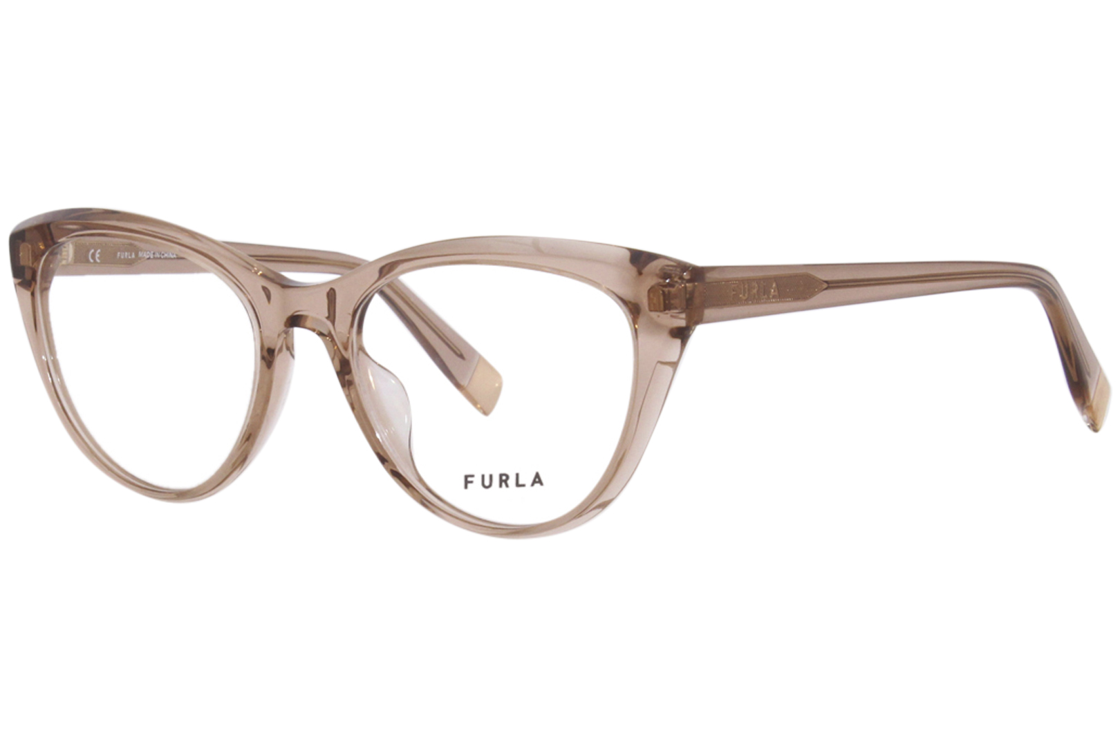 UPC 190605396261 product image for Furla VFU643V 07MK Eyeglasses Women's Tobacco Full Rim Butterfly Shape 51 18 140 | upcitemdb.com