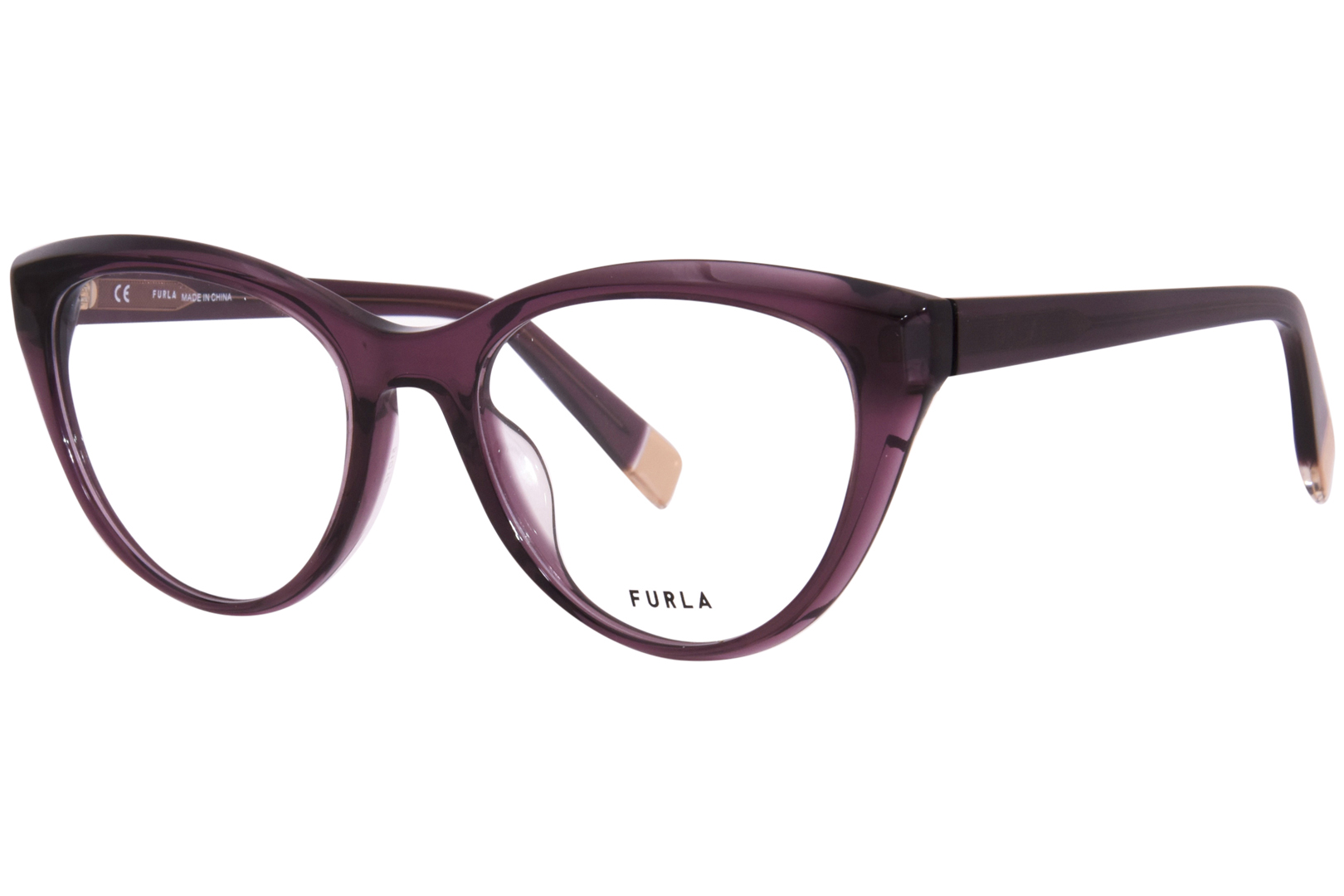 UPC 190605396247 product image for Furla VFU643V 06N1 Eyeglasses Women's Transparent Violet Full Rim 51 18 140 - Pu | upcitemdb.com