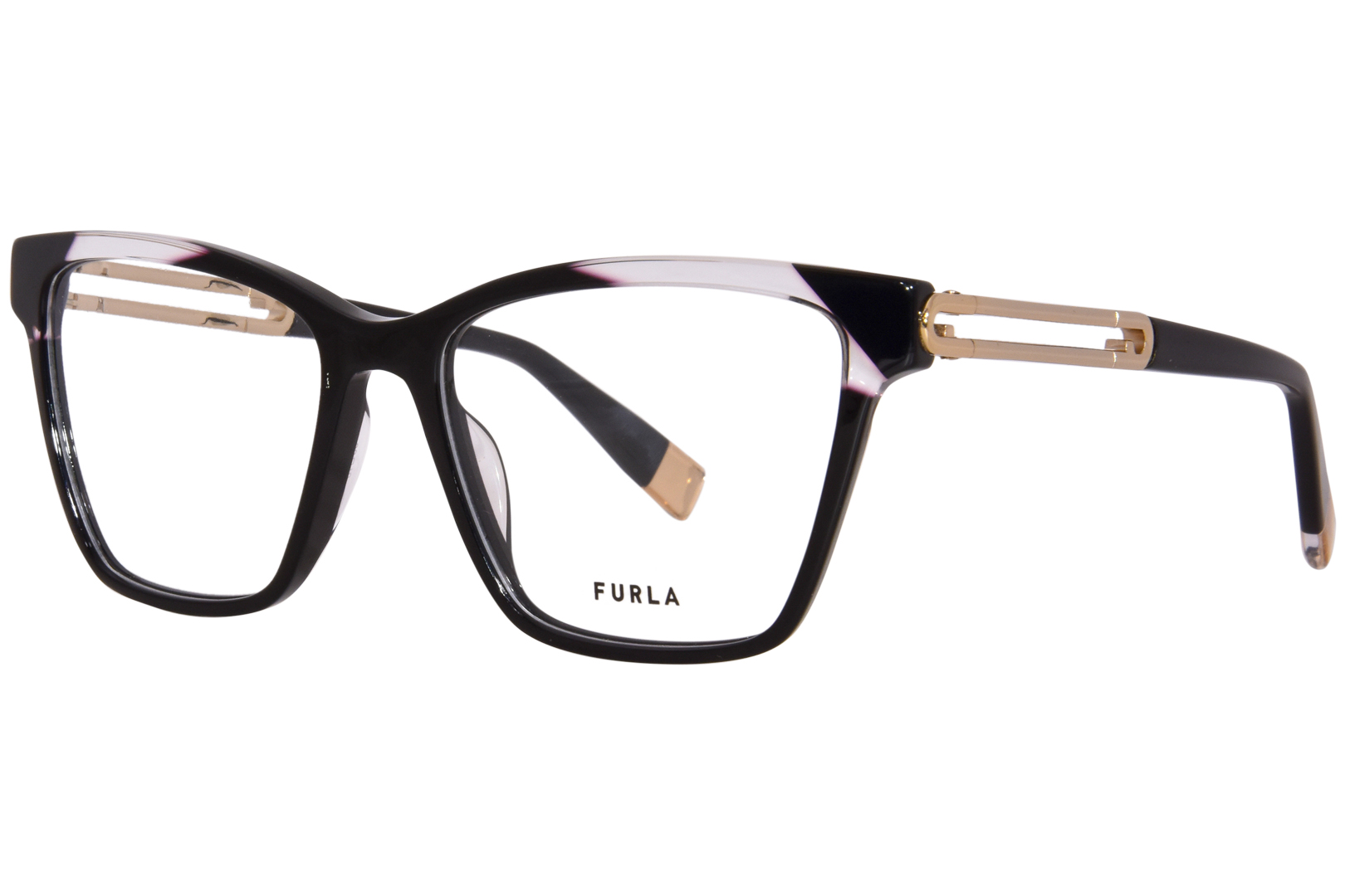 UPC 190605451816 product image for Furla VFU671 0700 Eyeglasses Women's Shiny Black Full Rim Square Shape 53 16 135 | upcitemdb.com