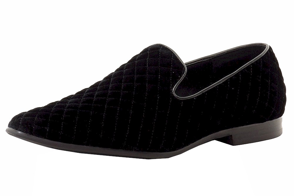 Giorgio Brutini Men's Chatwal Quilted Velvet Slip-On Loafers Shoes ...