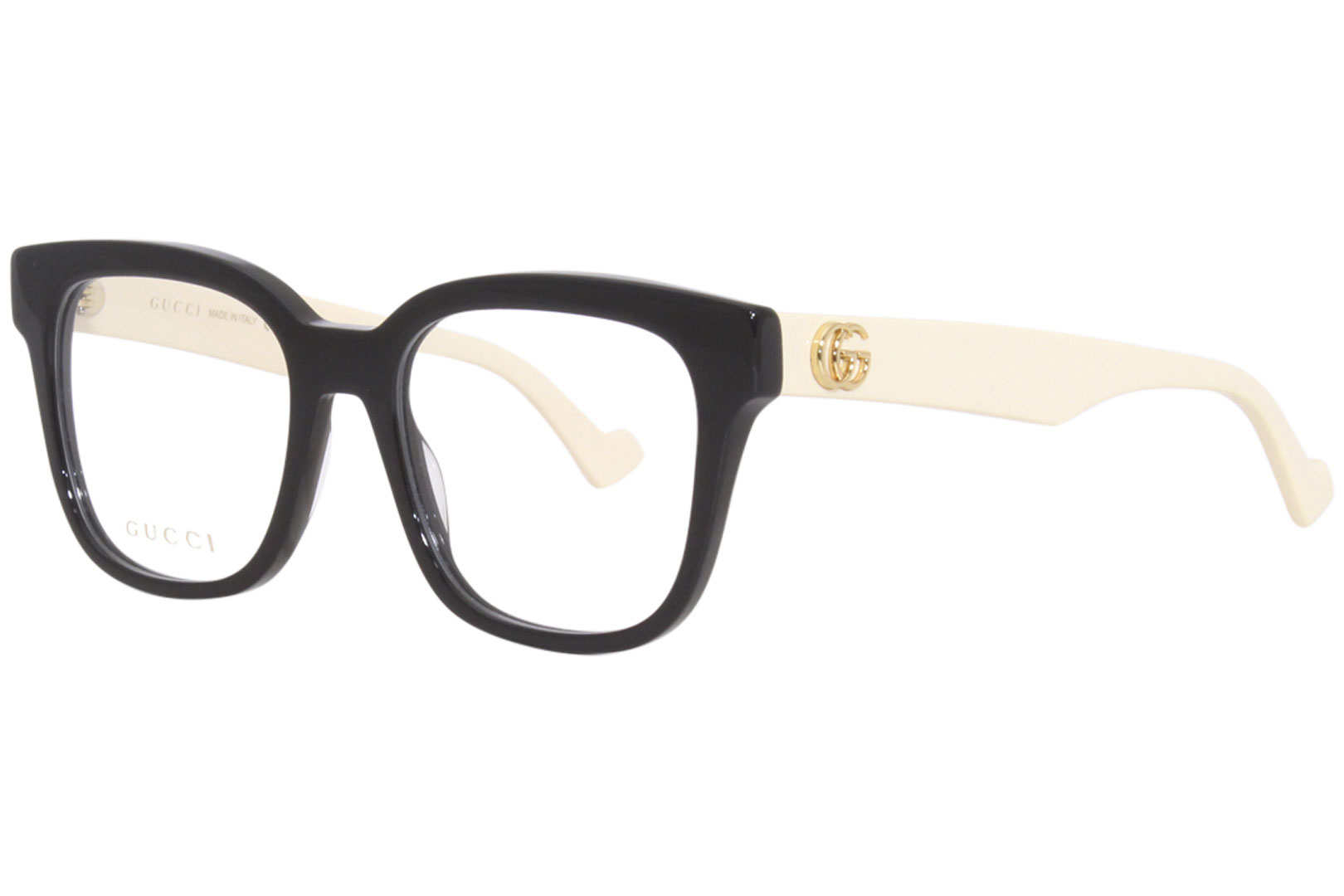 Gucci Gg0958o 005 Eyeglasses Frame Women S White Black Full Rim Square 52mm