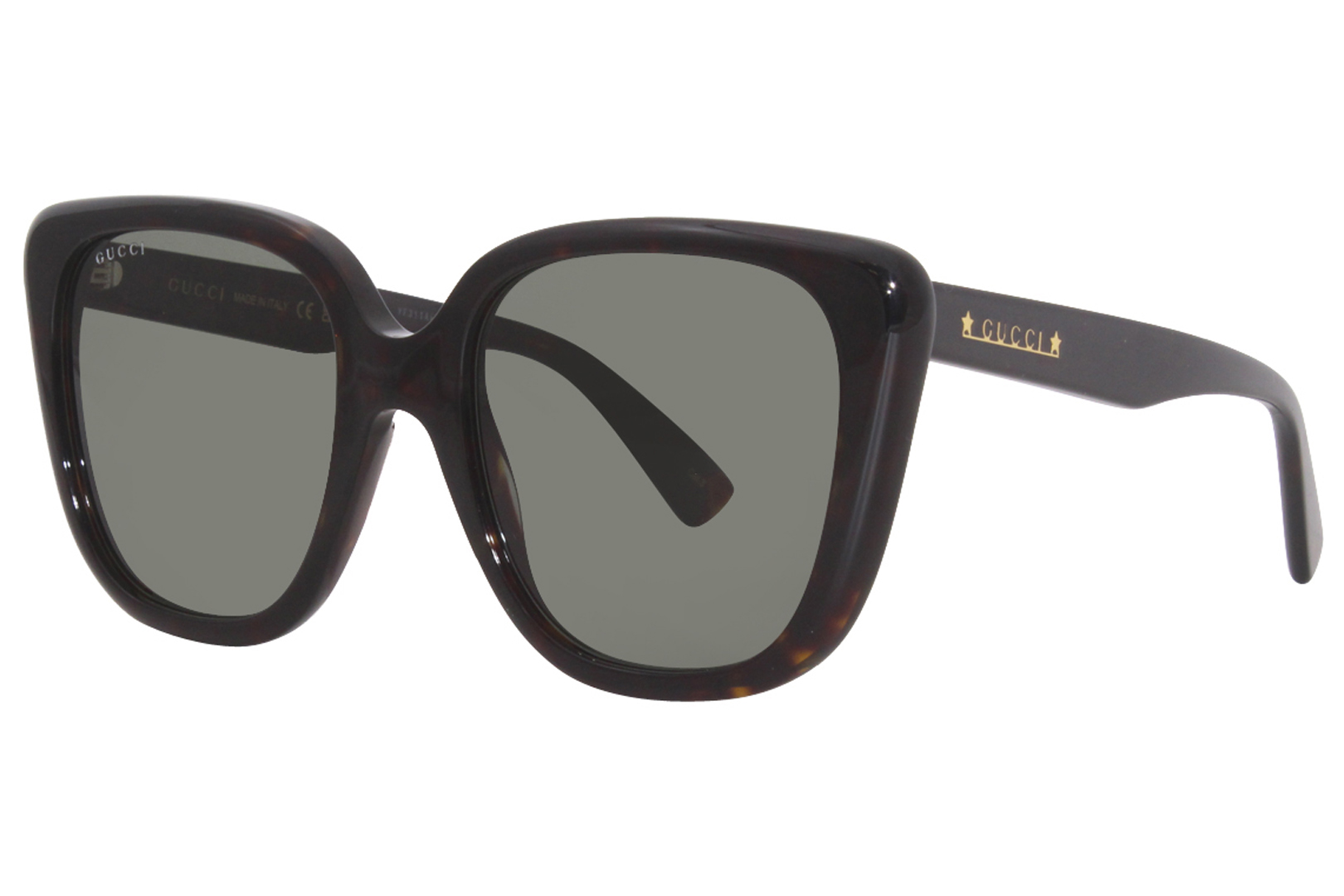 UPC 889652391984 product image for Gucci GG1169S 003 Sunglasses Women's Havana/Green Square Shape 54 20 145 - Brown | upcitemdb.com