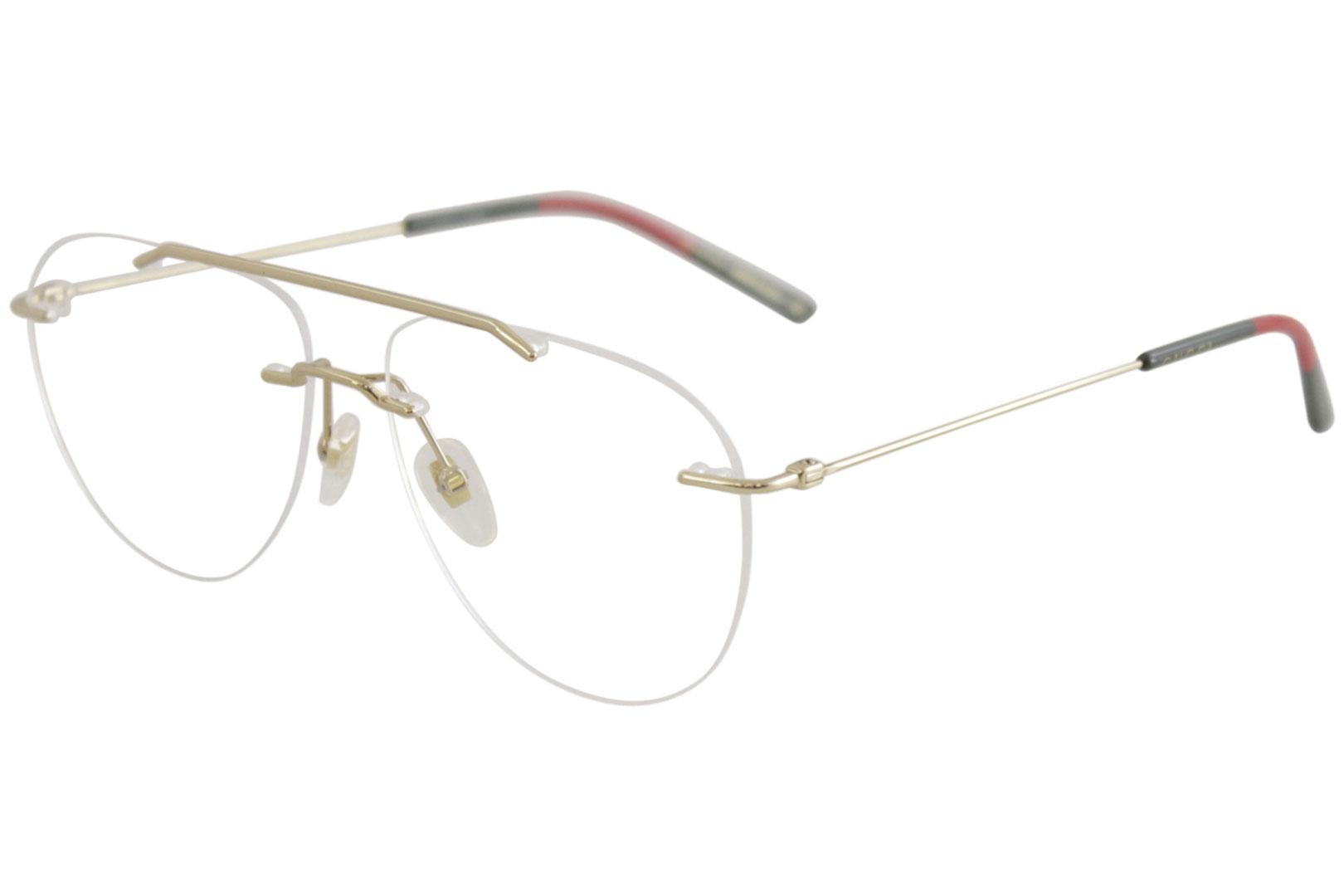 Gucci Men's Eyeglasses GG0398O GG/0398/O Rimless Optical Frame | JoyLot.com