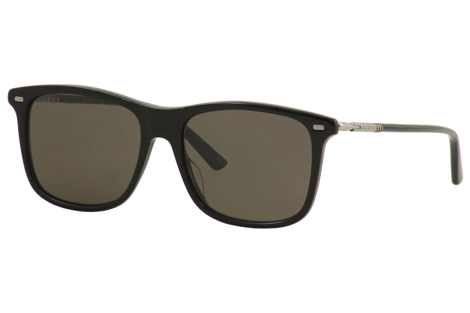 Gucci Men's Web GG0518S GG/0518/S 001 Black/Ruthenium Sunglasses 54mm ...