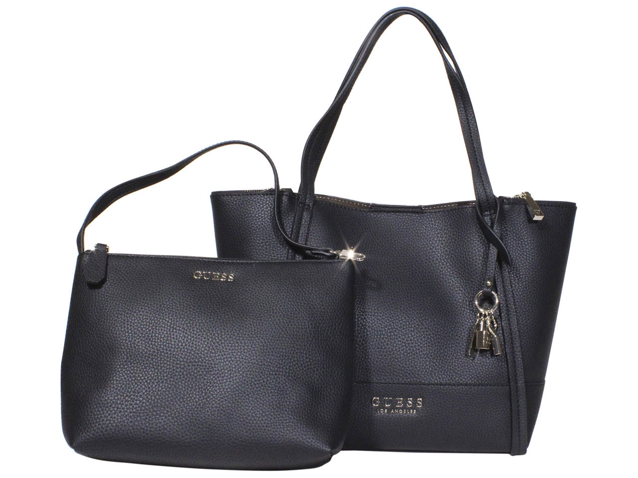 Guess Heidi Small Tote Handbag Set Women's Convertible Pouch | JoyLot.com