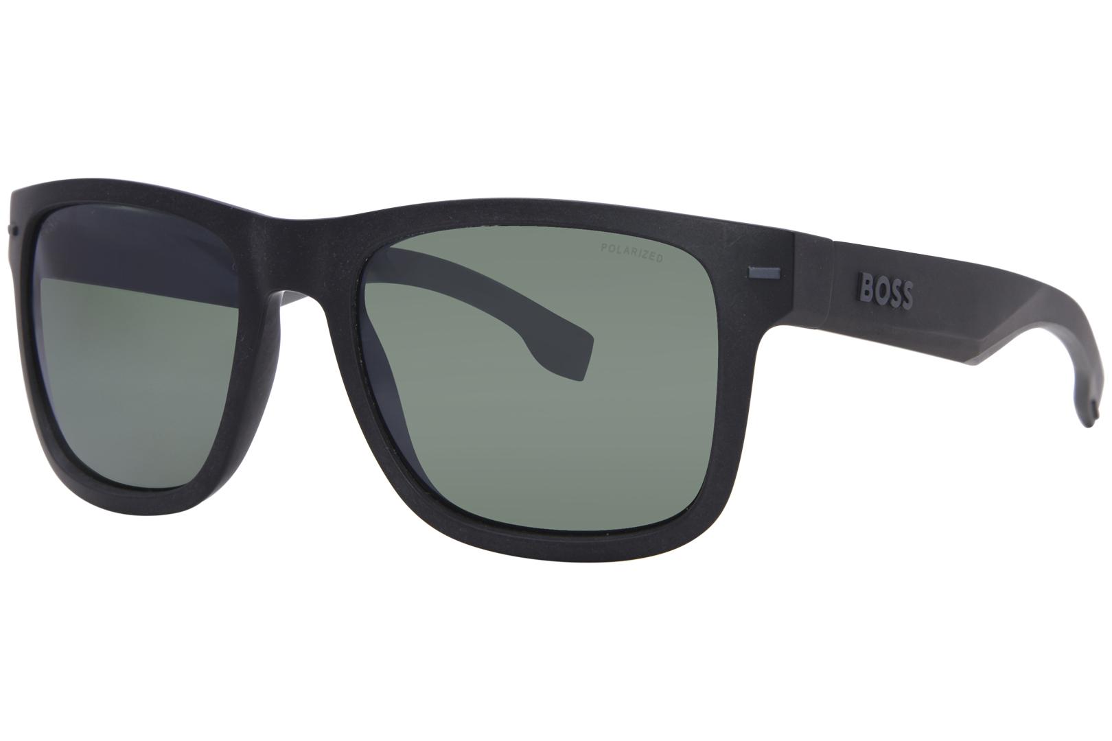 UPC 716736824260 product image for Hugo Boss 1496/S O6W55 Sunglasses Men's Matte Black/Green 55 19 140 - Lens-55 Br | upcitemdb.com