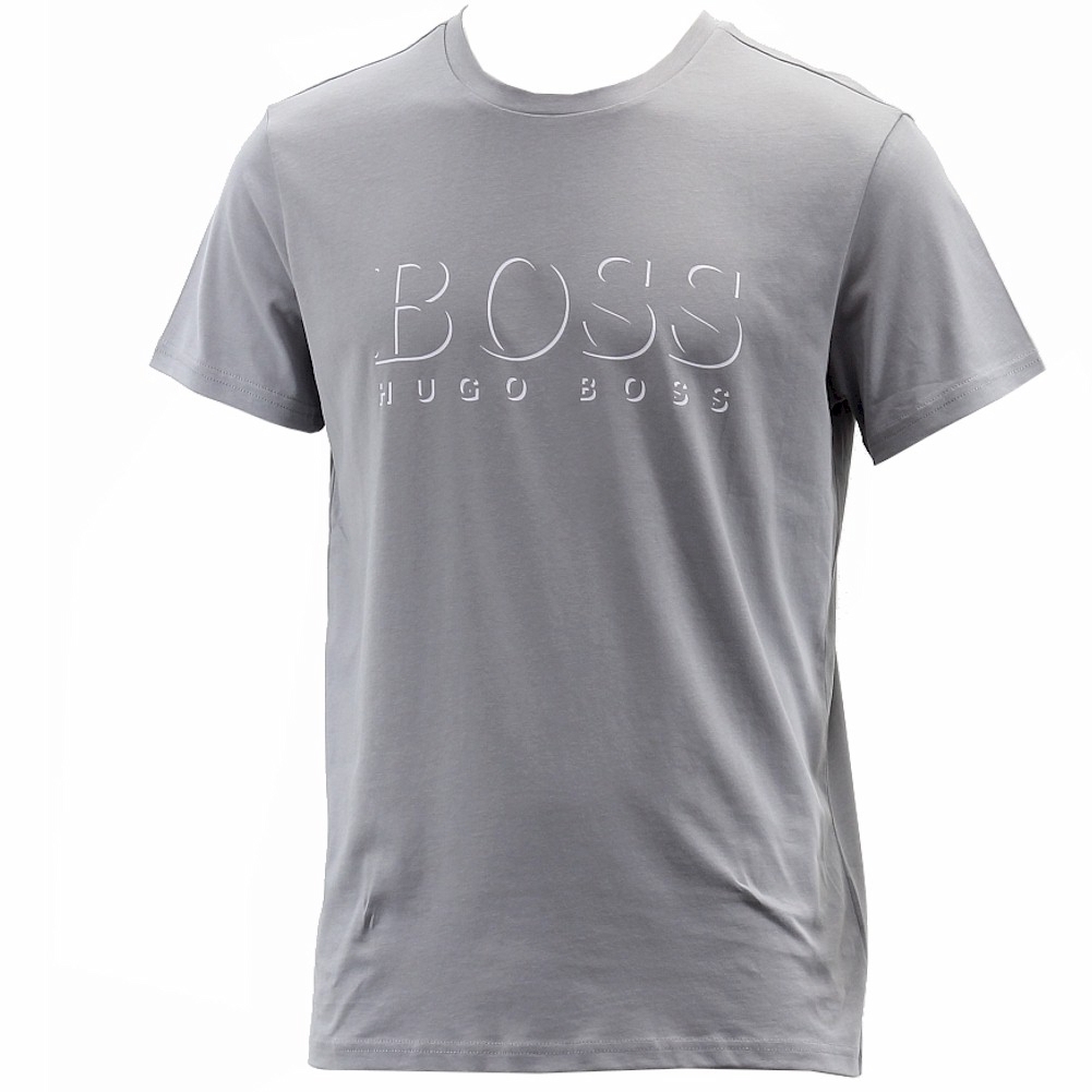 UPC 722557240189 product image for Hugo Boss Men's Cotton Logo Short Sleeve T Shirt - Grey - Small | upcitemdb.com