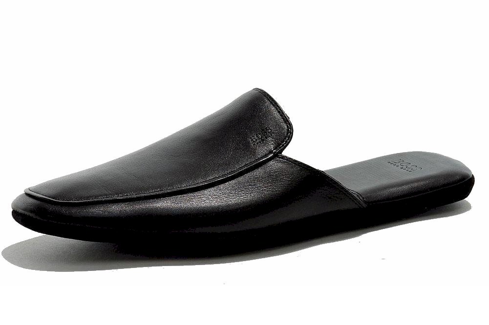 mens leather bedroom slippers