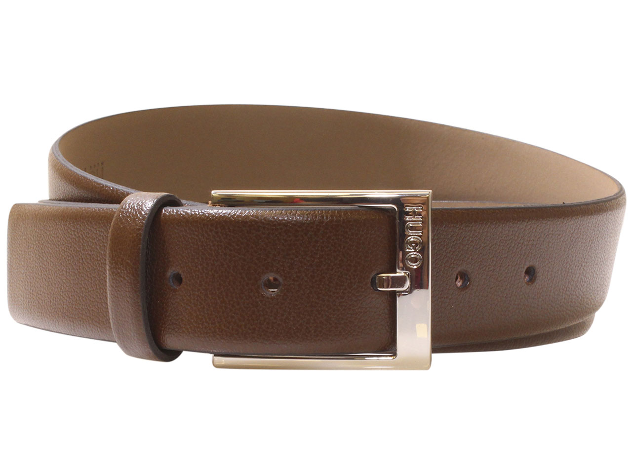 Hugo Boss Men's Gellot Belt Genuine Leather Medium Brown Sz: 42 ...