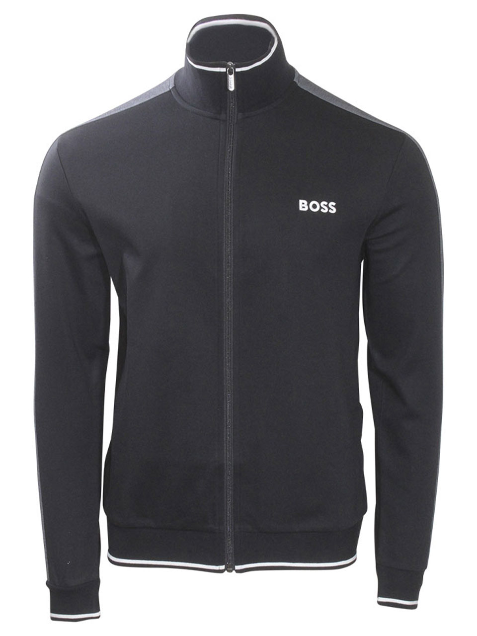 Boss Men s Cotton Blend Track Jacket in Black