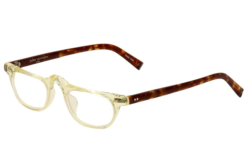 UPC 751286275810 product image for John Varvatos V804 Reading Glasses Men's Yellow Crystal Full Rim +1.50 - Clear - | upcitemdb.com