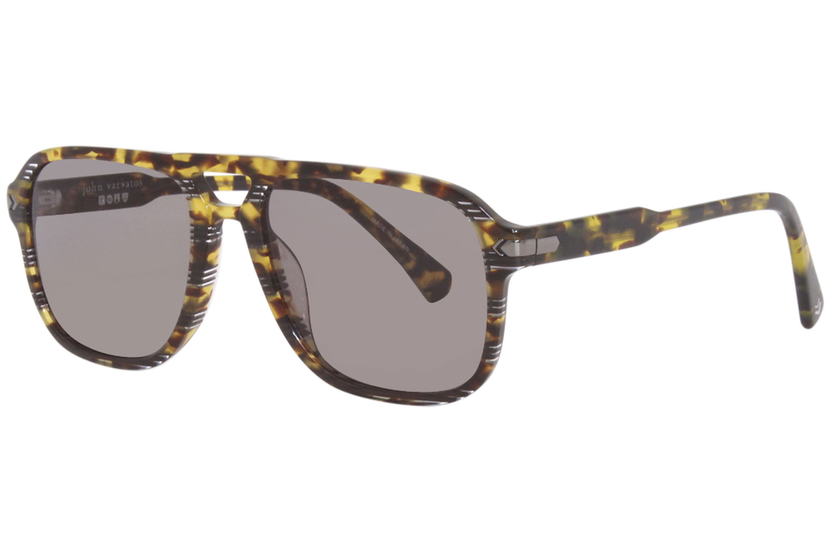 UPC 751286348330 product image for John Varvatos Sunglasses Men's SJV553 Striped Tortoise/Blue 55 18 145mm - Brown  | upcitemdb.com