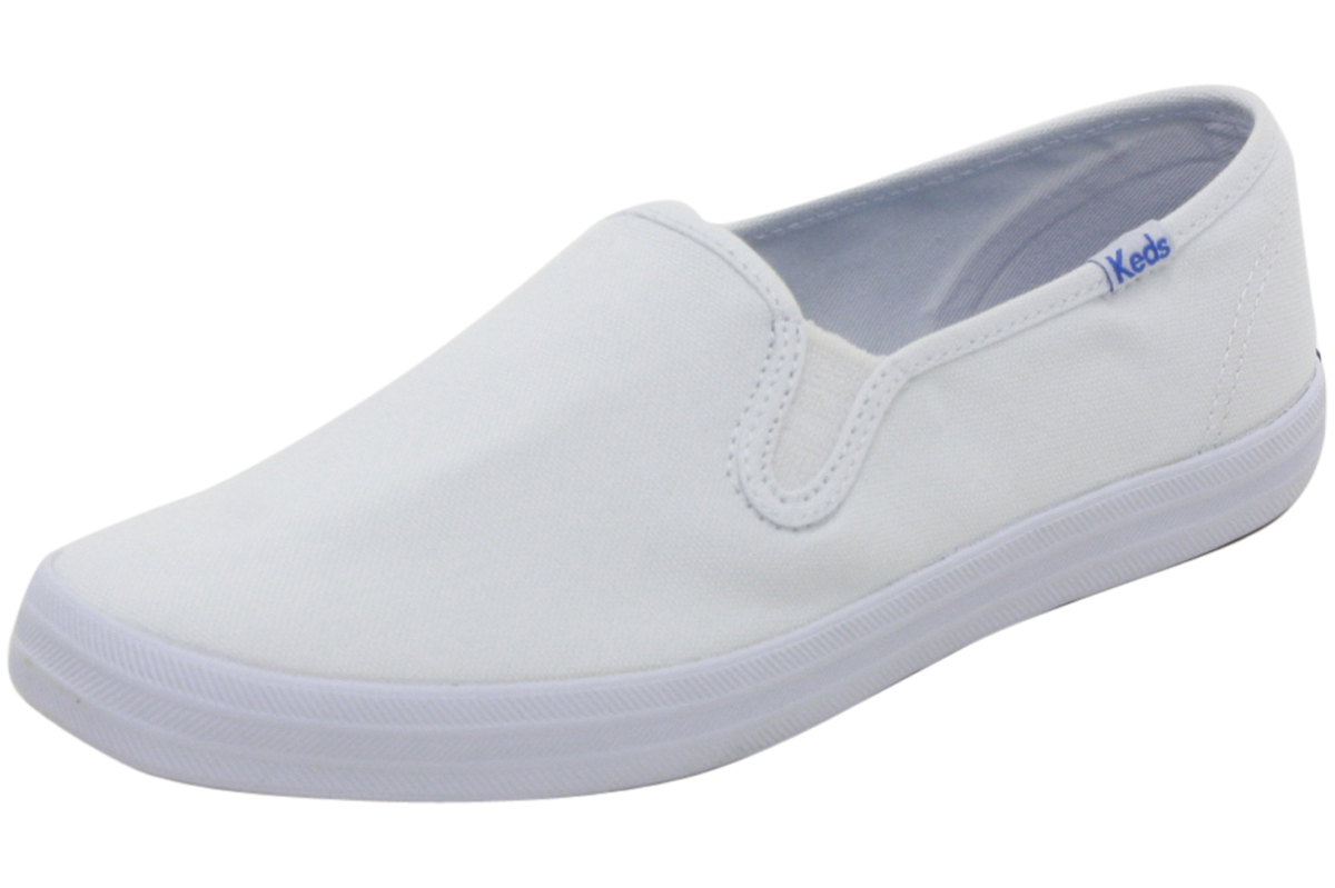 Keds Womens Champion Sneakers Slip On White Canvas Sz 10n