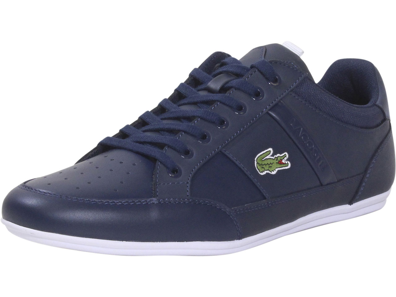 UPC 193367658394 product image for Lacoste Men's Chaymon 0121 1 Sneakers Low Top Navy/White Sz. 12 - Blue - 12 D | upcitemdb.com