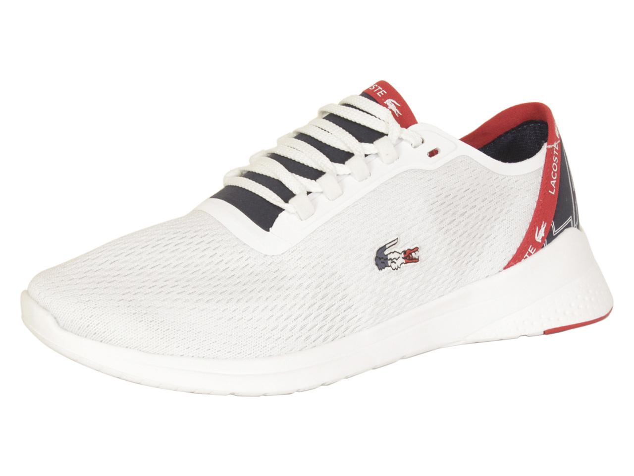 Frastøde Distraktion Rejse tiltale Lacoste Men's LT-Fit-119 White/Navy/Red Sneakers Shoes Sz: 13 | JoyLot.com