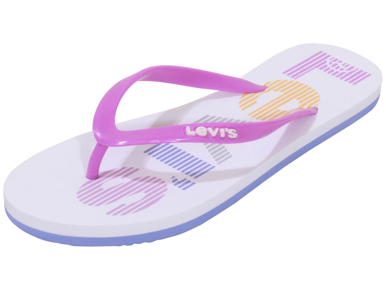 Levis Women's Rainbow-Flip Sandals Flip-Flops Shoes Pink/White Sz: 9  #520233 | JoyLot.com