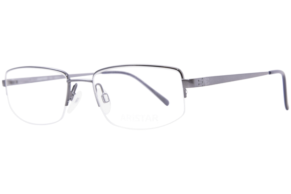  Aristar by Charmant AR30708 Eyeglasses Men's Semi Rim Rectangular Optical Frame 