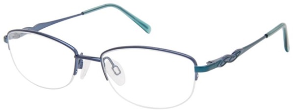 Aristar by Charmant 30809 Eyeglasses Women's Semi Rim Oval Shape