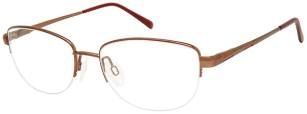 Aristar by Charmant 30810 Eyeglasses Women's Semi Rim Round Shape