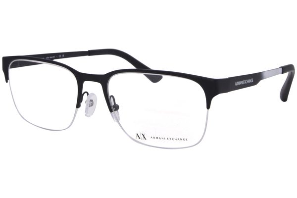  Armani Exchange AX1060 Eyeglasses Men's Semi Rim Rectangle Shape 