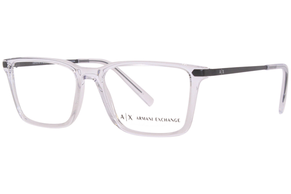  Armani Exchange AX3077 Eyeglasses Men's Full Rim Rectangle Shape 