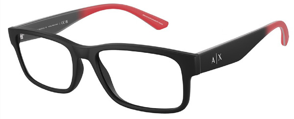  Armani Exchange AX3106 Eyeglasses Men's Full Rim Rectangle Shape 