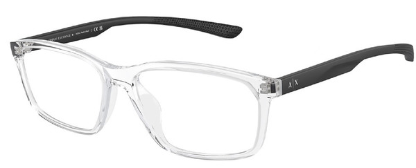  Armani Exchange AX3108U Eyeglasses Men's Full Rim Rectangle Shape 