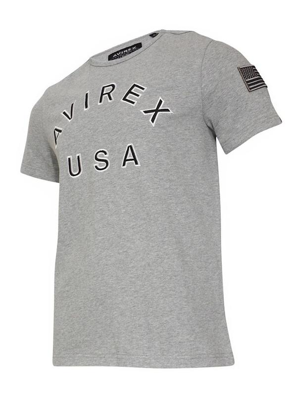  Avirex Men's Avirex US Short Sleeve Crew Neck Cotton T-Shirt 