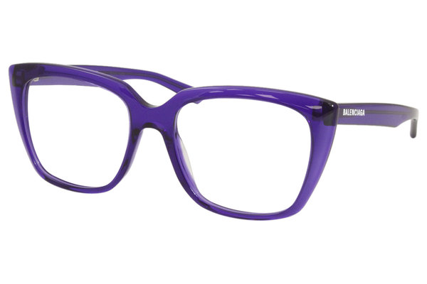 NEW Balenciaga BB0062O 003 Violet Logo Square Women Eyeglasses hot