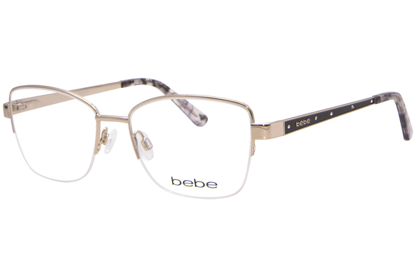 Bebe BB5232 Eyeglasses Women's Semi Rim Rectangle Shape