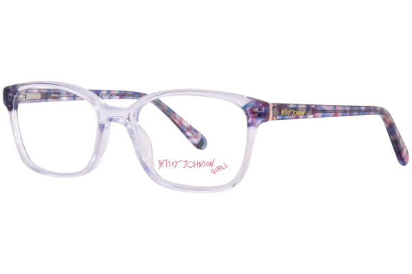  Betsey Johnson Empowered Eyeglasses Youth Kids Girl's Full Rim Square Shape 