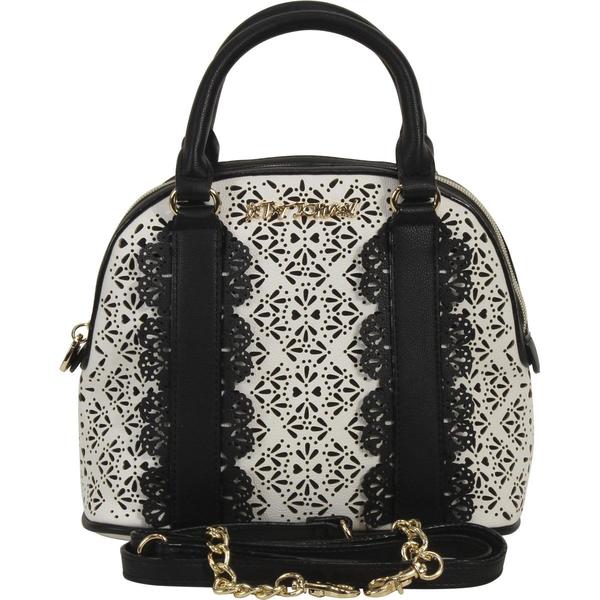  Betsey Johnson Women's Chic Frills Dome Satchel Handbag 