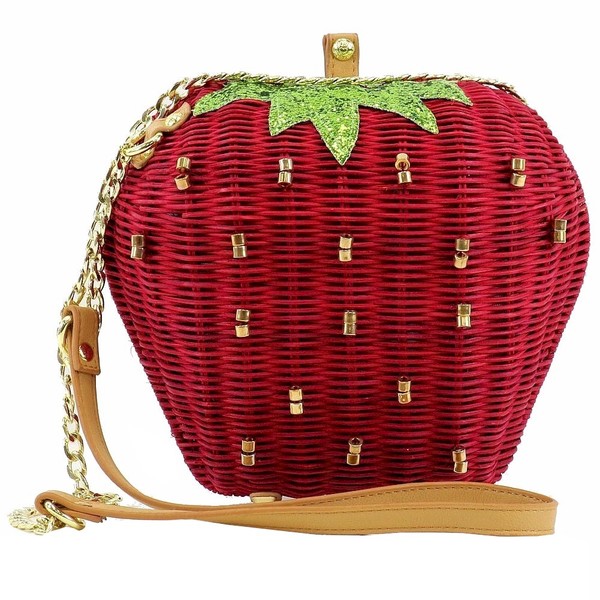  Betsey Johnson Women's Strawberry Small Crossbody Handbag 