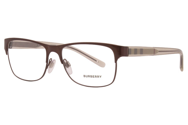  Burberry B1289 Eyeglasses Men's Full Rim Rectangle Shape 