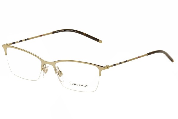  Burberry Women's Eyeglasses BE1278 BE/1278 Half Rim Optical Frame 