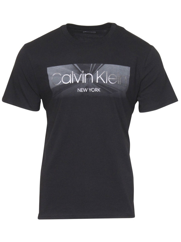  Calvin Klein Men's T-Shirt Gradient Foil Logo Crew Neck 