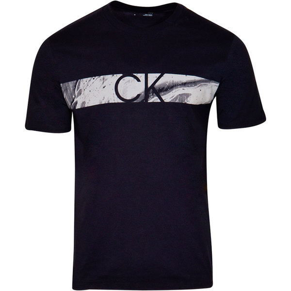  Calvin Klein Men's T-Shirt Linear Swirl Crew Neck Short Sleeve 