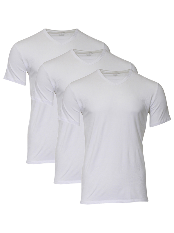  Calvin Klein Men's T-Shirts V-Neck Moisture Wicking 3-Piece 