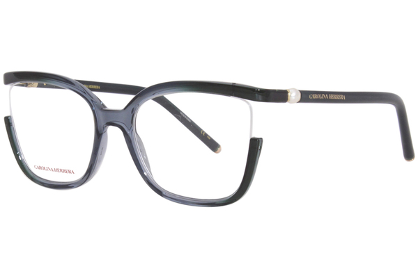  Carolina Herrera CH/0004 Eyeglasses Women's Semi Rim Rectangle Shape 