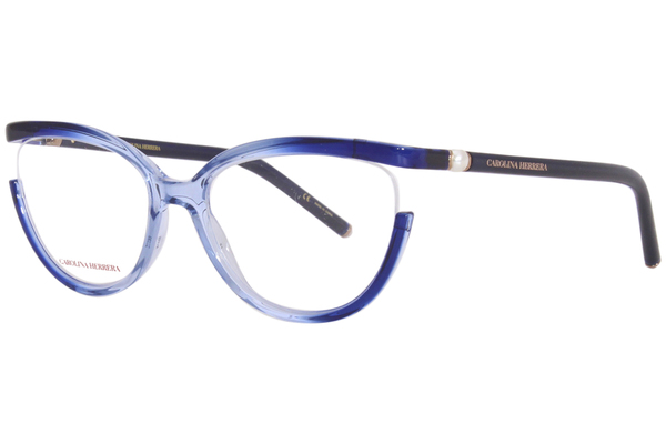  Carolina Herrera CH/0005 Eyeglasses Women's Semi Rim Oval Shape 