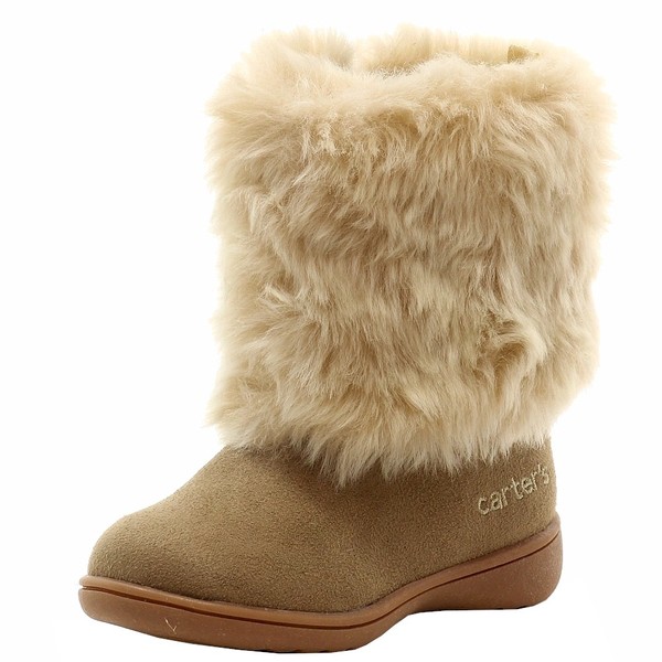  Carter's Toddler Girl's Fluffy 2 Fashion Fur Winter Boots Shoes 